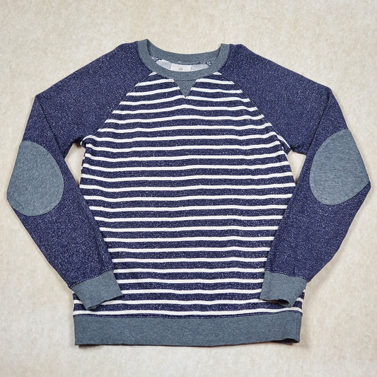 Hanna Andersson Boys Blue Striped Sweatshirt Size 12 Used View 1