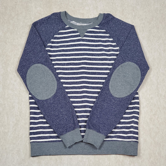 Hanna Andersson Boys Blue Striped Sweatshirt Size 12 Used View 2