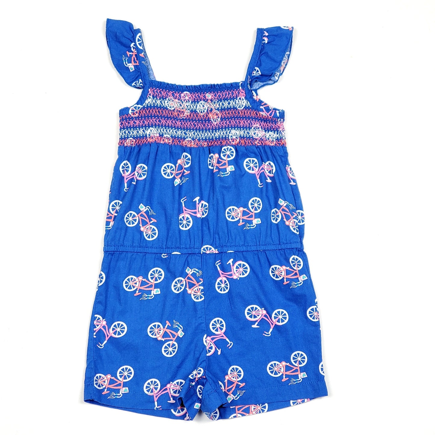 Healthtex Bicycle Print Girls Romper 3T Used View 1