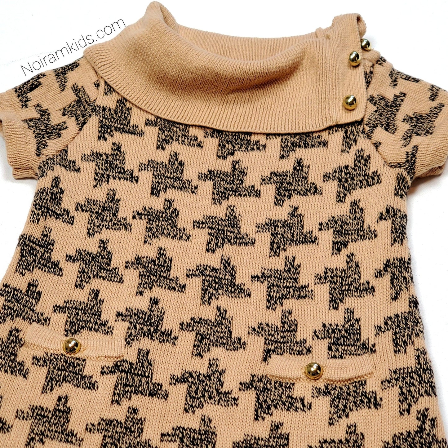 Janie Jack Girls Houndstooth Sweater Dress 12M Used View 2