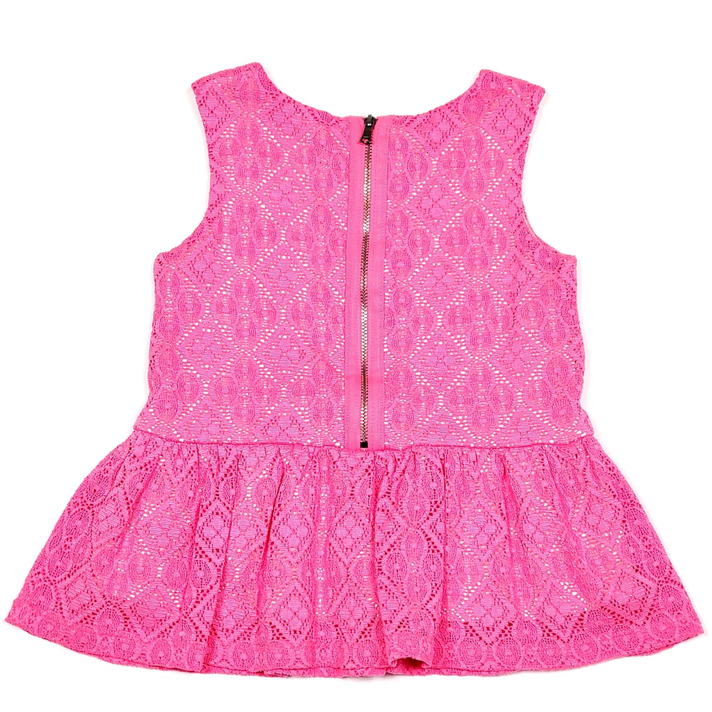 Genuine Kids Oshkosh Girls Lace Pink Top 5T Used View 3