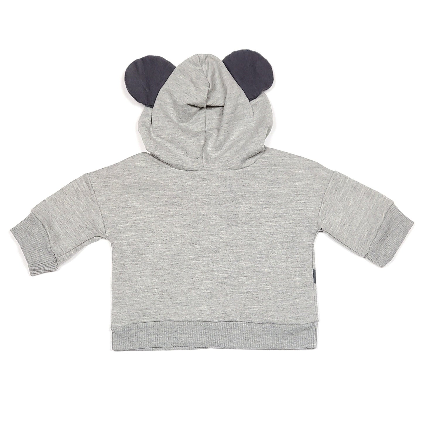 Disney Baby Grey Mickey Mouse Hands Hoodie Newborn Used View 3