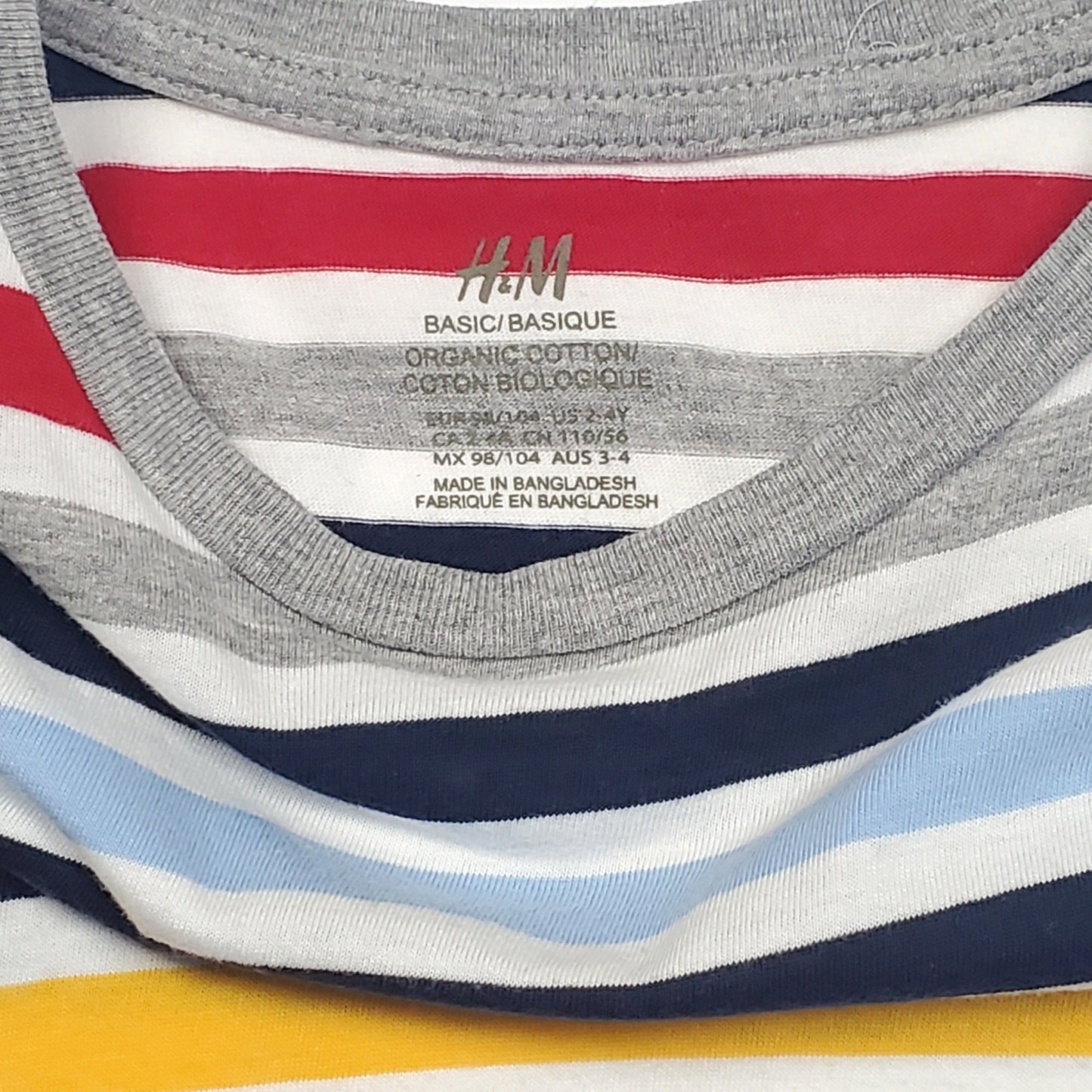 HM Multi Color Striped Boys Shirt 2Y Used View 3