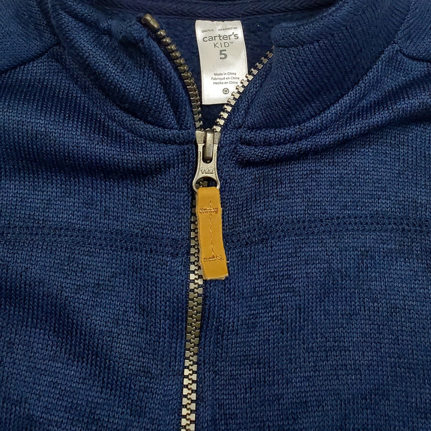Carters Navy Zip Up Fleece Lined Boys Vest Size 5 Used View 3