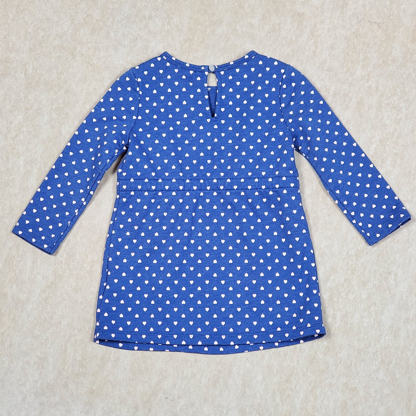 Old Navy Girls Blue Heart Sweater Dress 18M Used, back