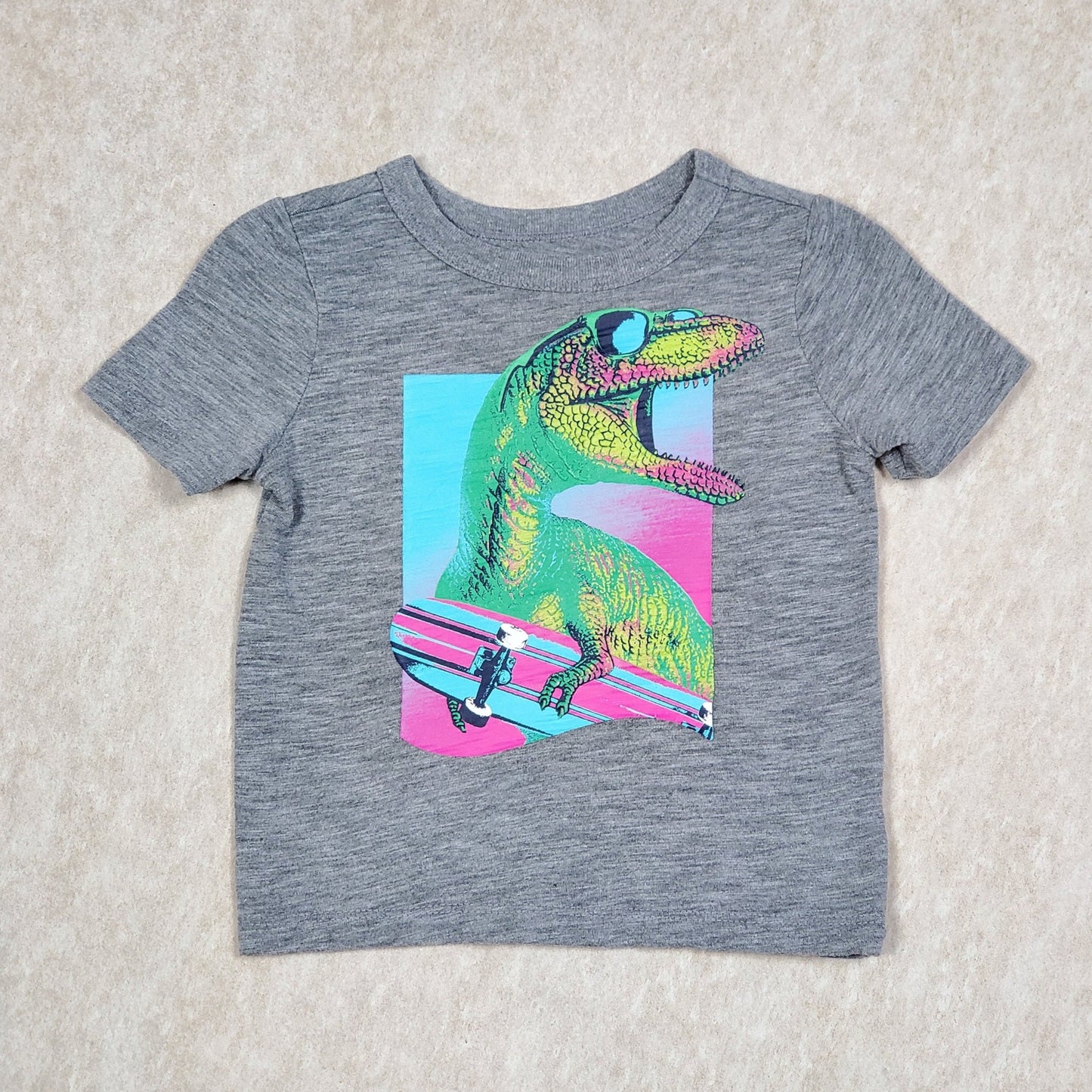 Old Navy Boys Dino Skateboard Shirt 12M Used View 1