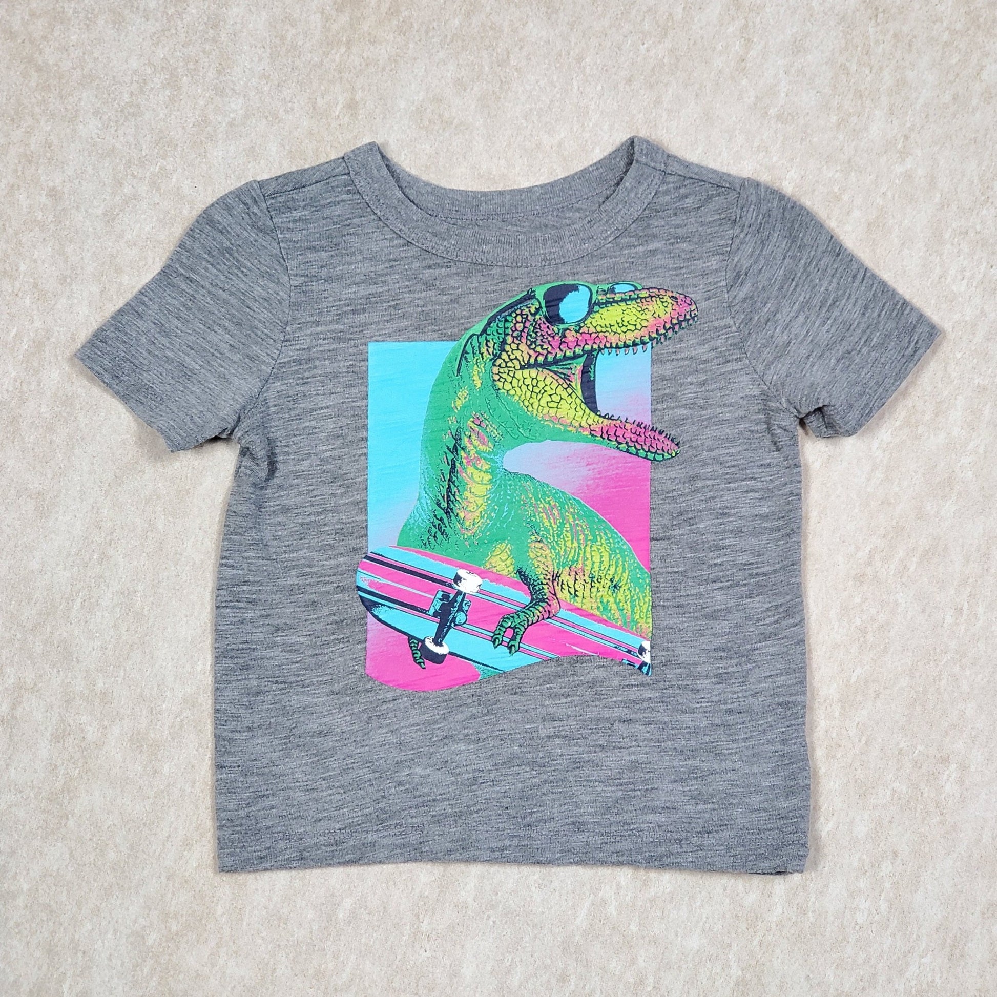 Old Navy Boys Dino Skateboard Shirt 12M Used View 1