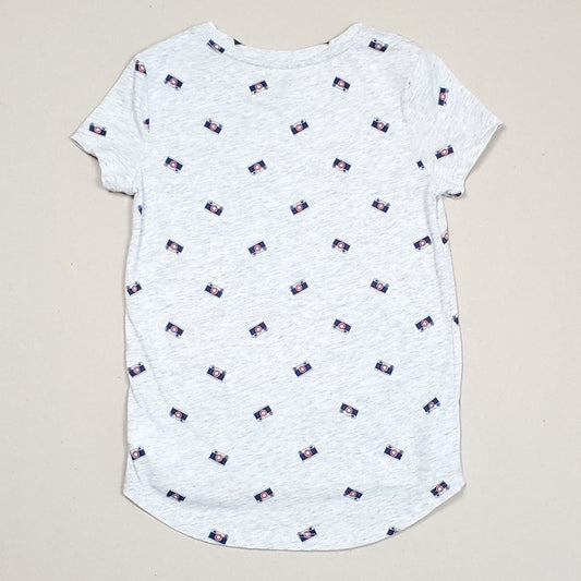 Old Navy Girls Grey Camera Graphic Tee Size 6 Used View 2
