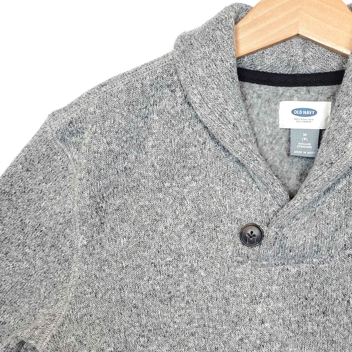 Old Navy Boys Grey Shawl Collar Sweater Size 8 Used View 3