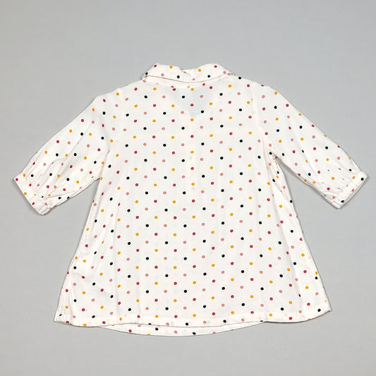 Old Navy Ivory Polka Dot Girls Dress 3M Used View 2