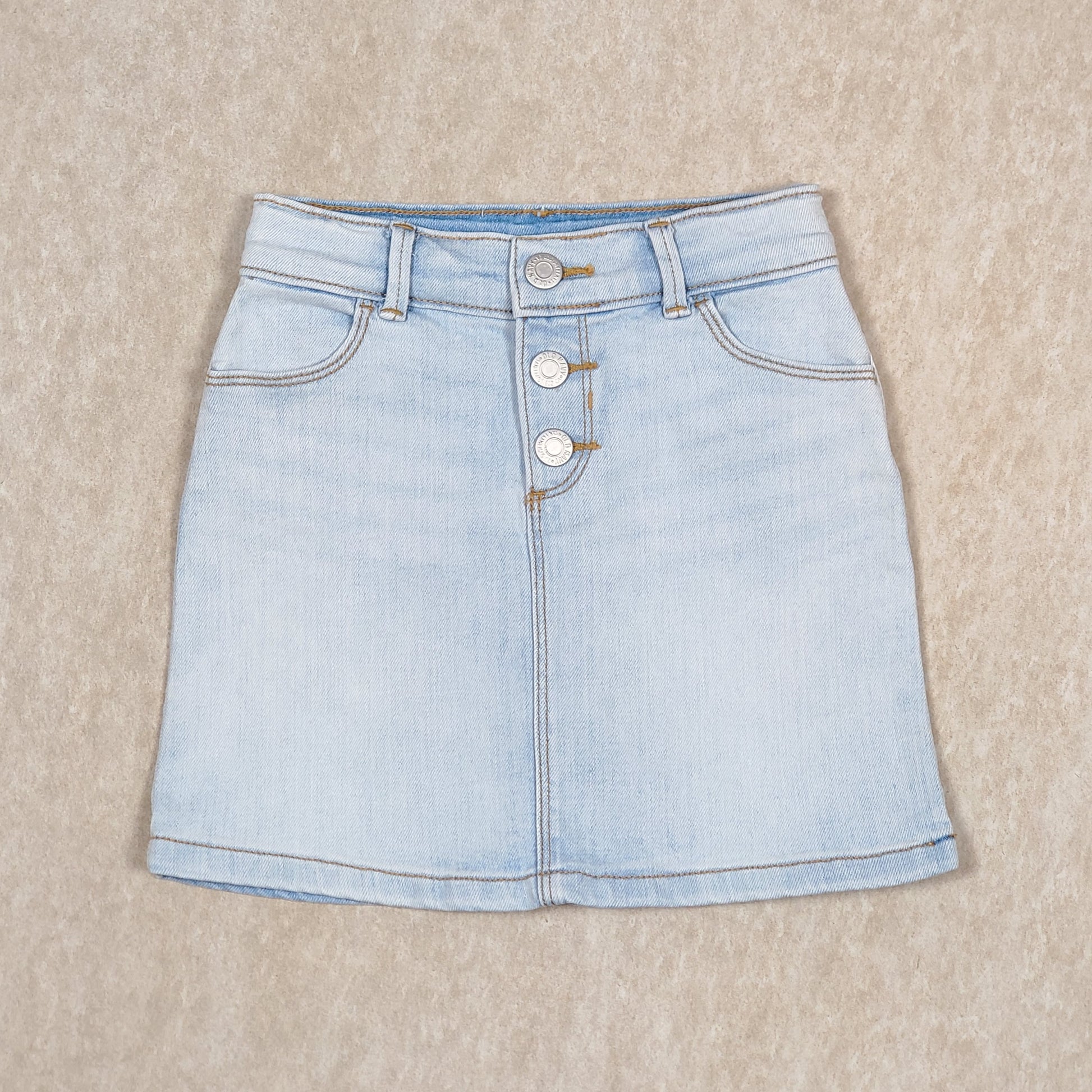 Old Navy Girls Light Wash Stretch Denim Skirt 5T Used View 1