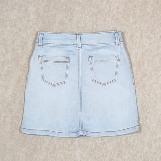 Old Navy Girls Light Wash Stretch Denim Skirt 5T Used View 2
