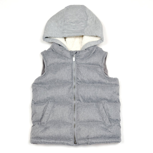 Old Navy Boys Grey Puffer Vest 3T Used View 1