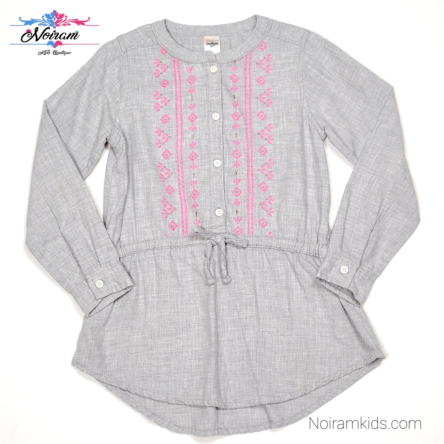 Oshkosh Grey Tunic Girls Top Size 6 Used View 1