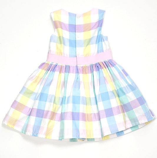 Carters Pastel Plaid Girls Dress 24M NWT View 2