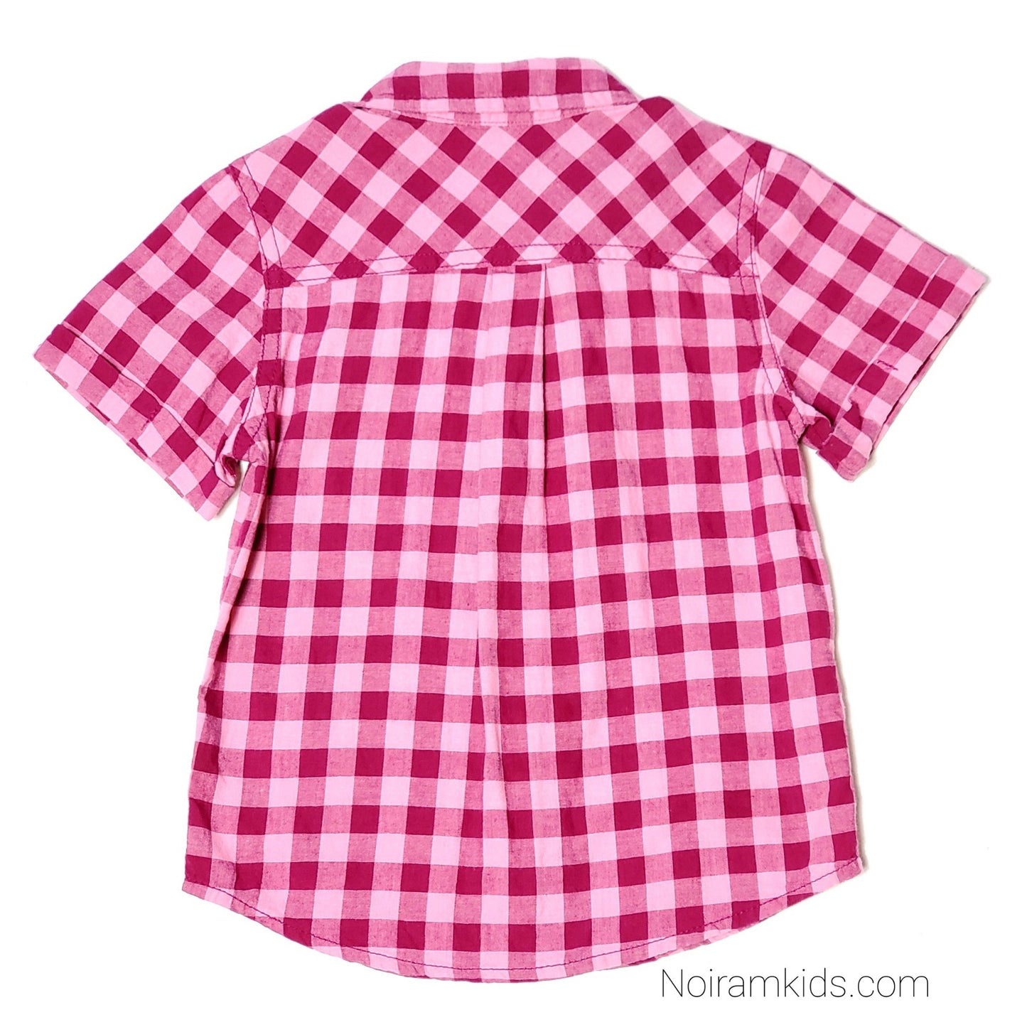 Cat Jack Pink Check Plaid Girls Shirt 18M Used View 2
