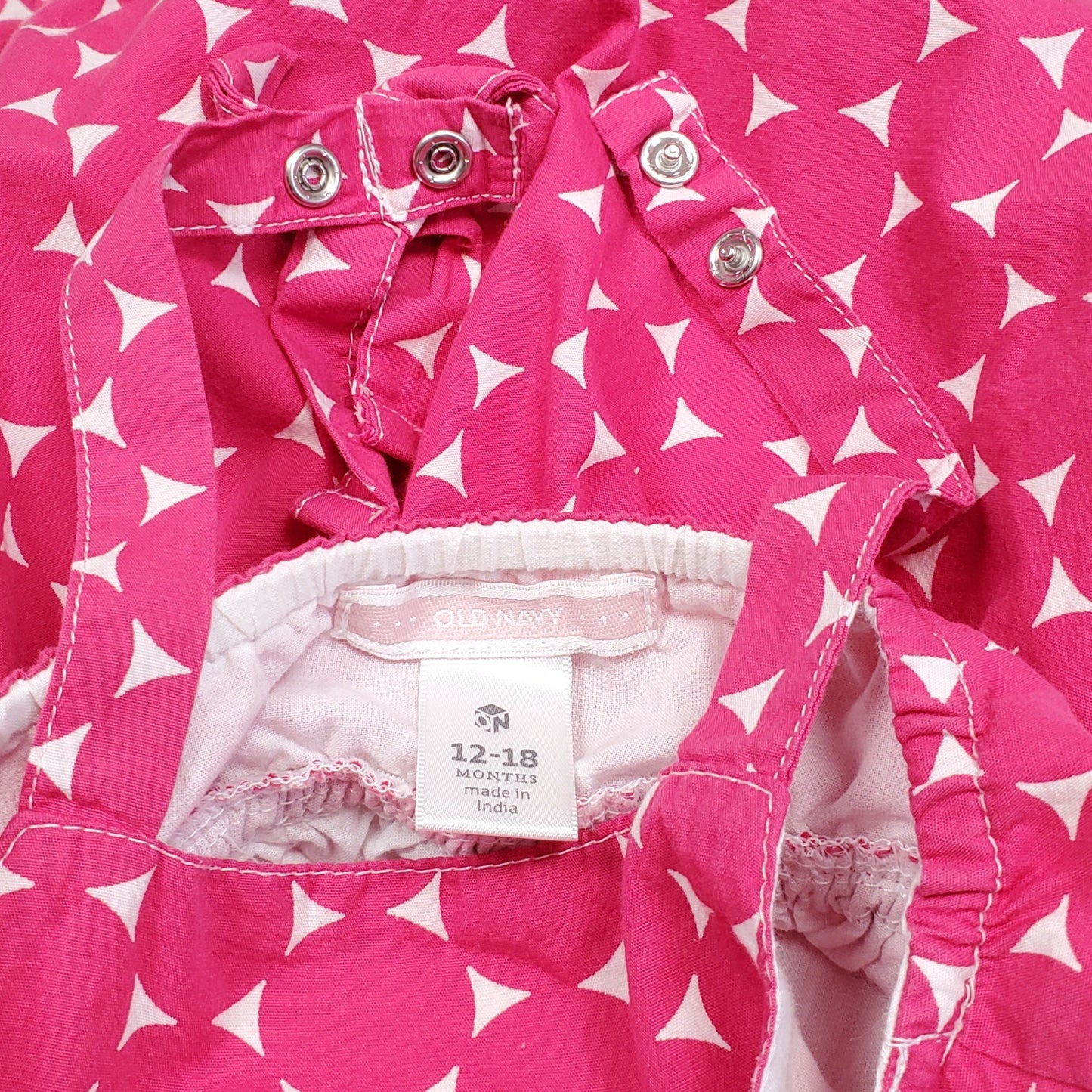Old Navy Girls Pink Polka Dot Dress 12M Used View 4