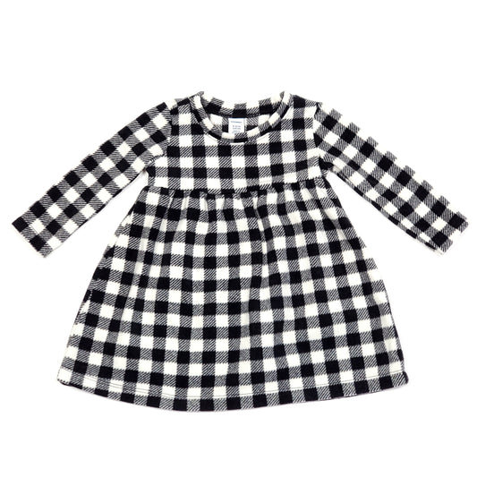 Old Navy Girls Plaid Fleece Dress 6M Used View 1