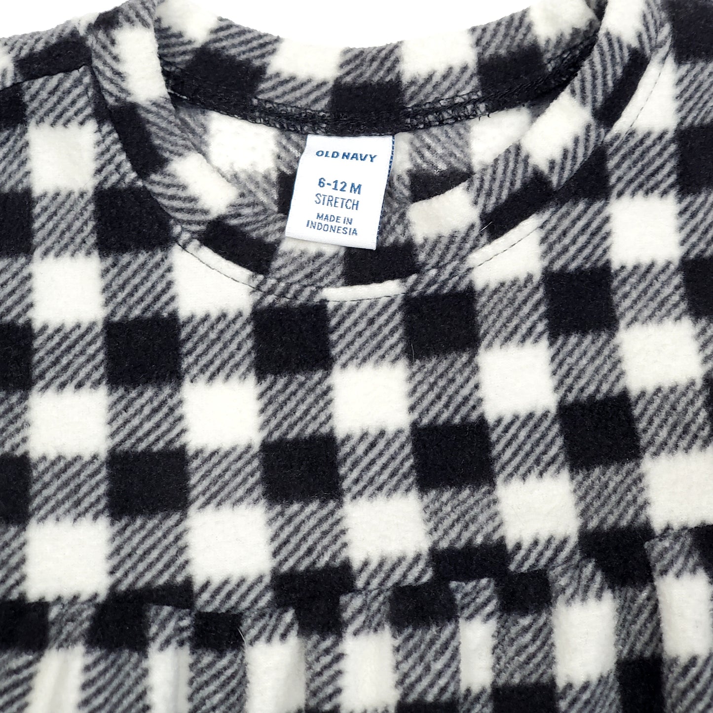 Old Navy Girls Plaid Fleece Dress 6M Used View 3