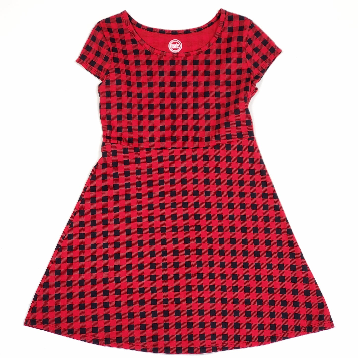 Wonder Nation Girls Buffalo Plaid Dress Size 6 Used View 1
