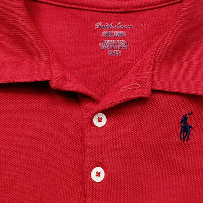 Ralph Lauren Red Girls Peplum Polo Shirt 18M Used View 3