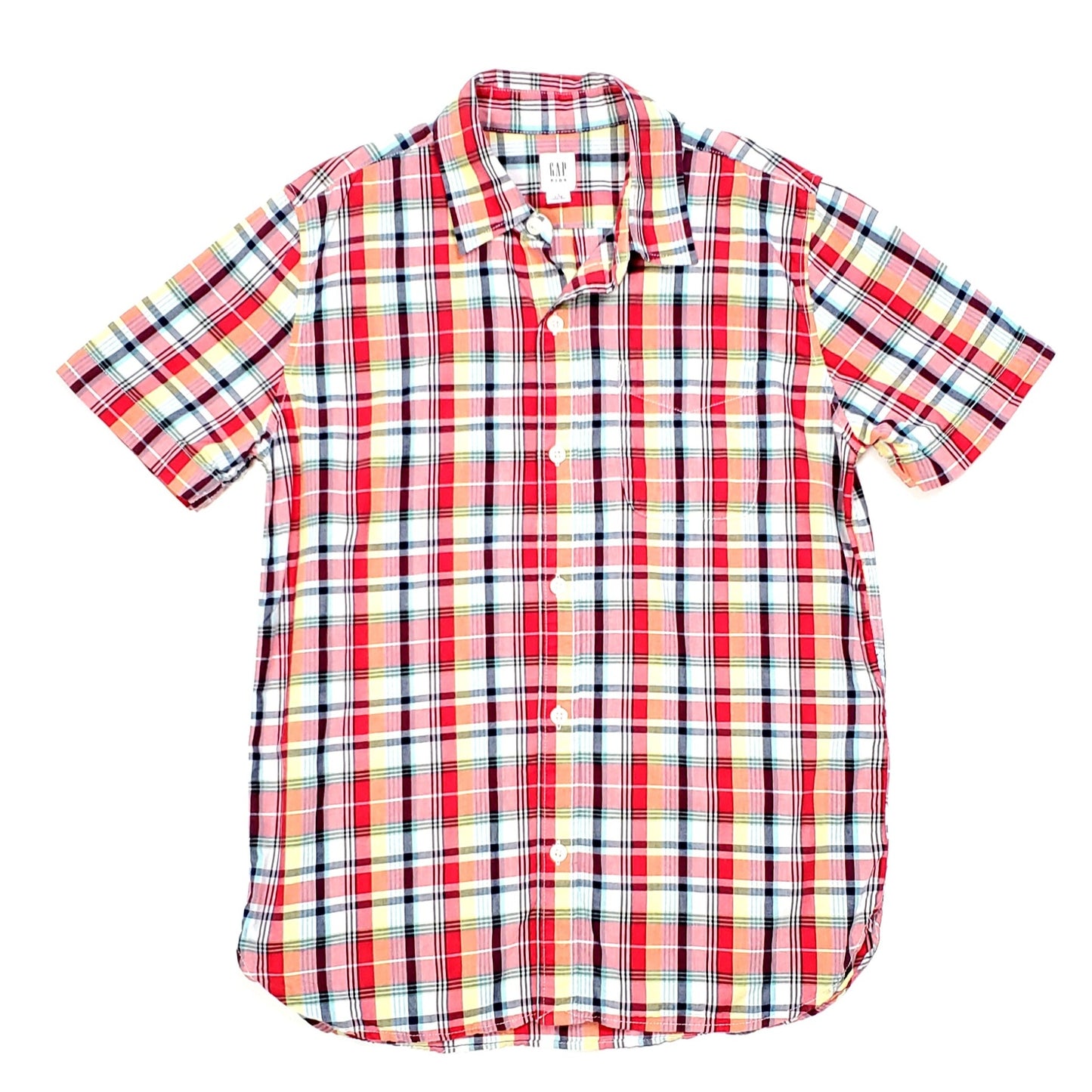 Gap Kids Red Plaid Boys Shirt Size 10 Used View 1