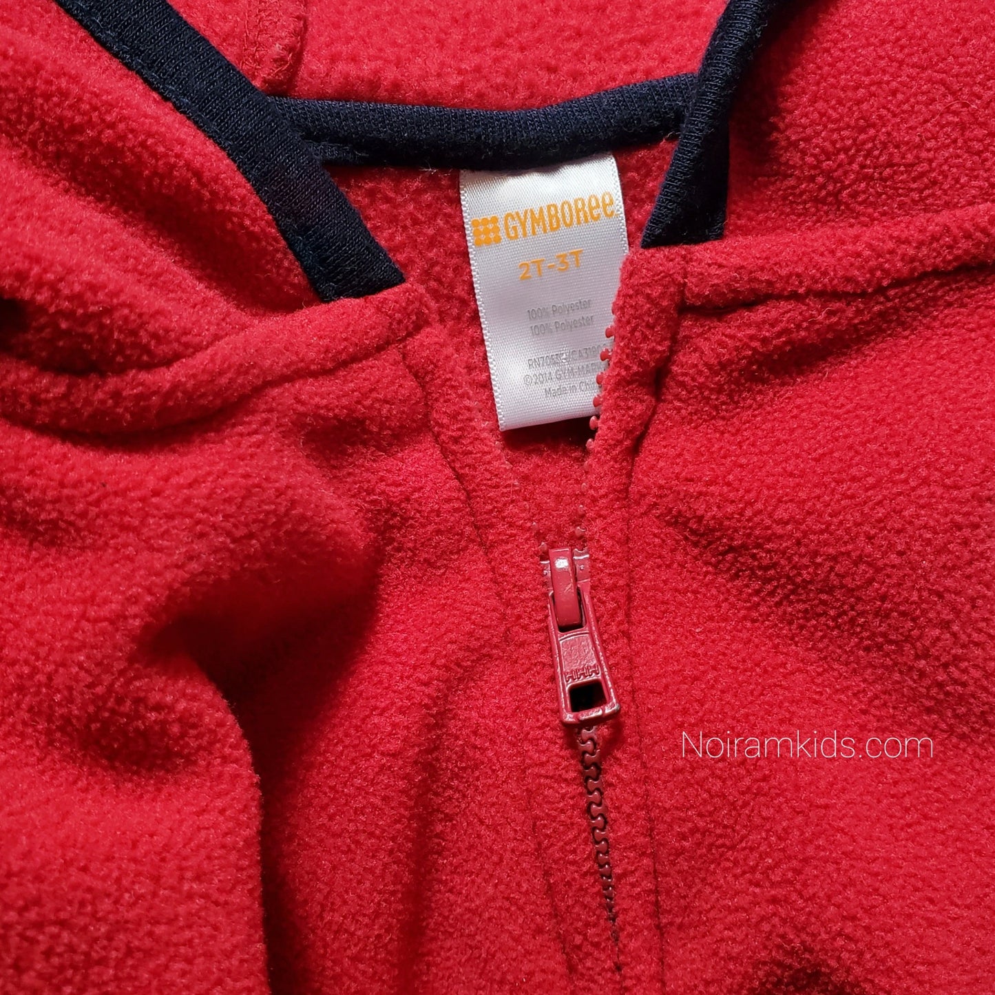 Gymboree Red Zip Up Boys Fleece Jacket 2T Used View 3