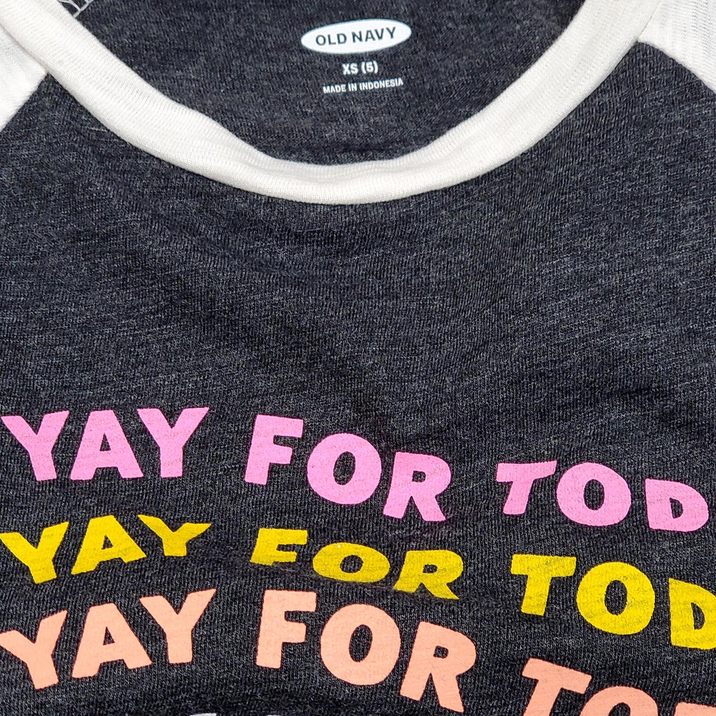 Old Navy Yay For Today Girls Shirt Size 5 Used View 3