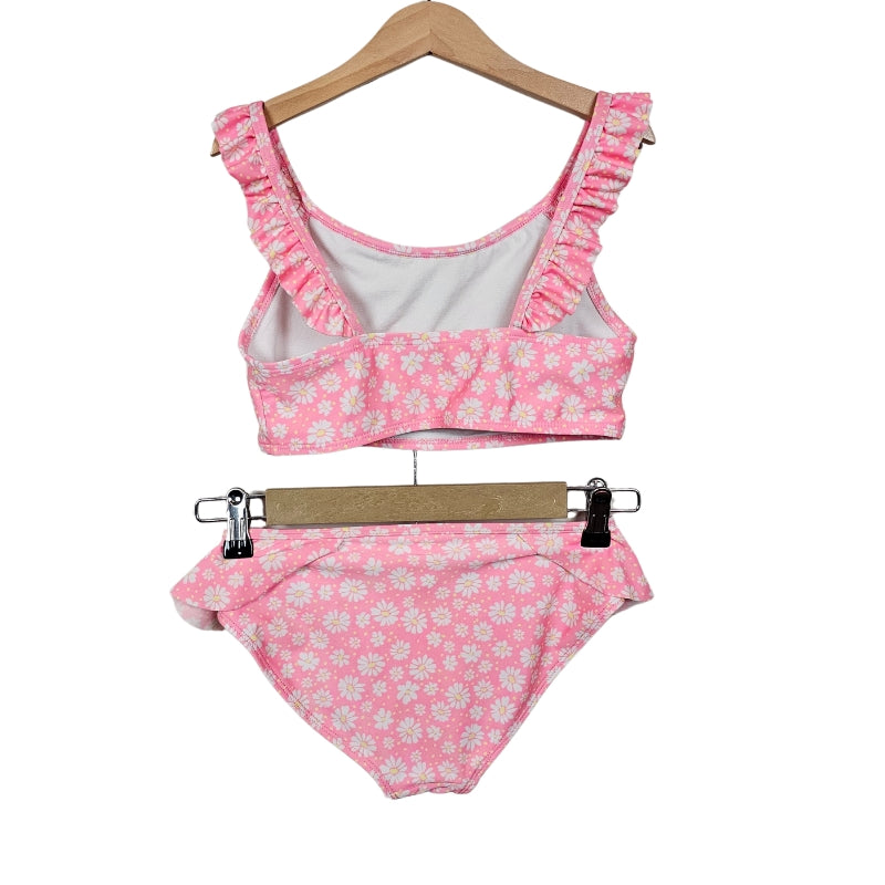 Cat & Jack 2 Piece Floral Swimsuit Size 10/12 Pink View 2