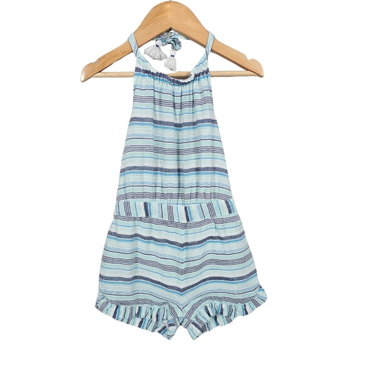 Cynthia Rowley Girls Striped Romper 4T Blue View 1