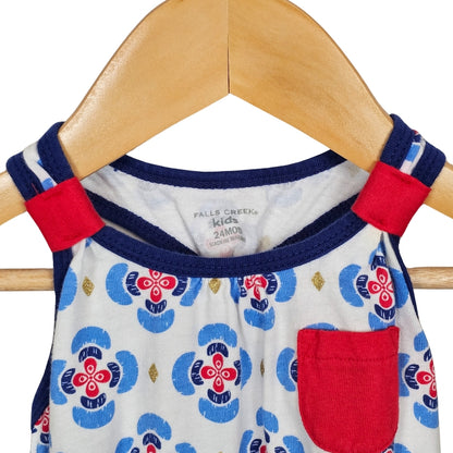 Falls Creek 2 Piece Outfit 24M White Blue View 3