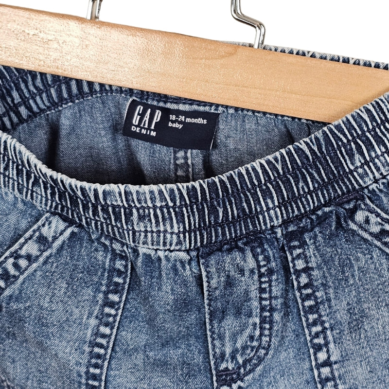 Gap Baby Pull On Jean Shorts Medium Wash 18-24M View 3