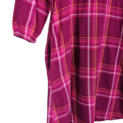 Gymboree Girls Plaid Shirt Dress Pink Size 12 with pockets