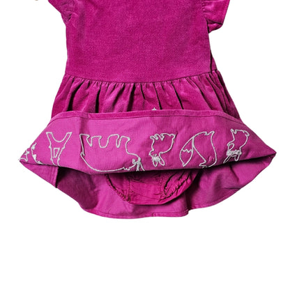 NEW Gymboree Velvet Animal Print Dress Pink 6-12M diaper cover