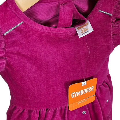 NEW Gymboree Velvet Animal Print Dress Pink 6-12M tag