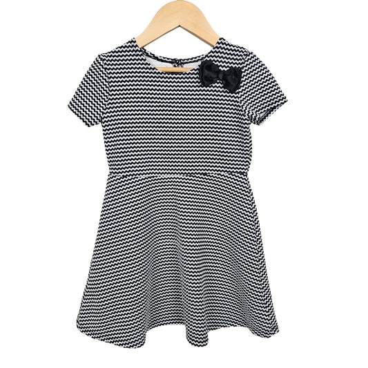 Healthtex Striped Dress 5T Black White View 1