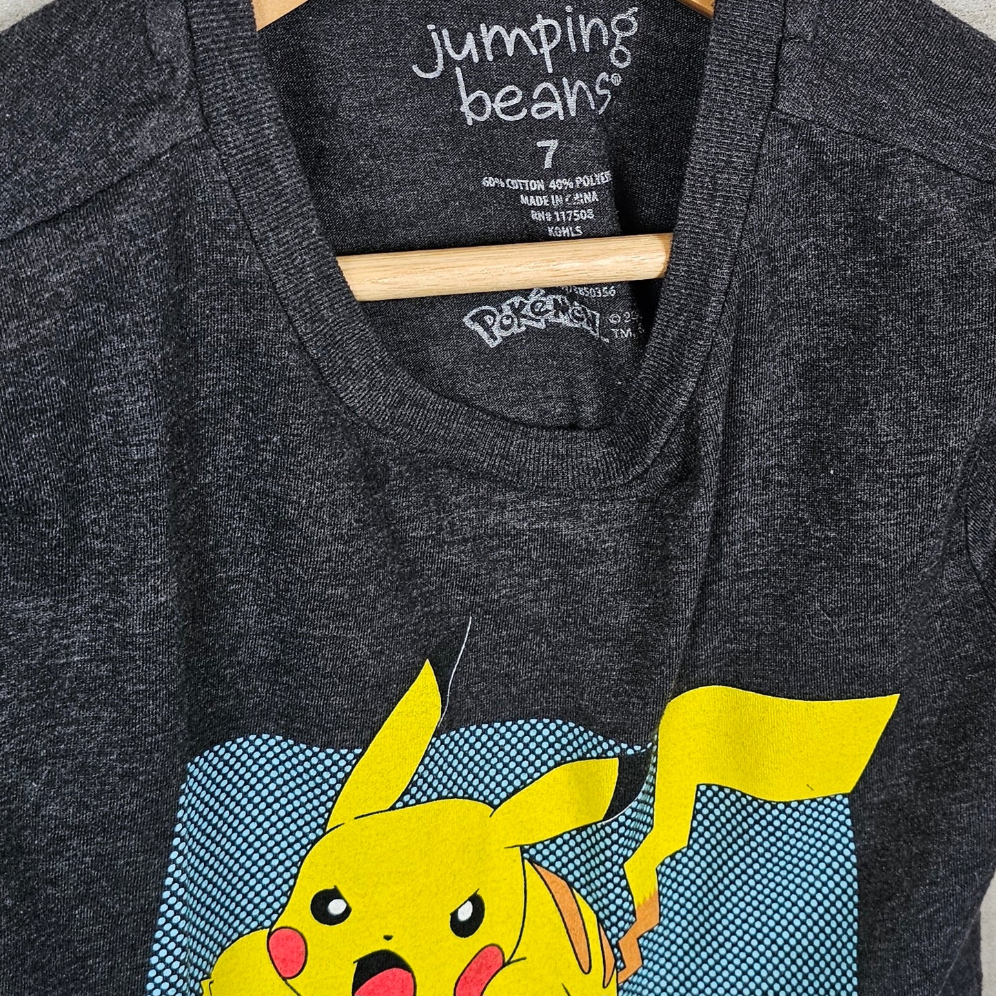 Jumping Beans Boys Pokemon Shirt Size 7 Grey tag