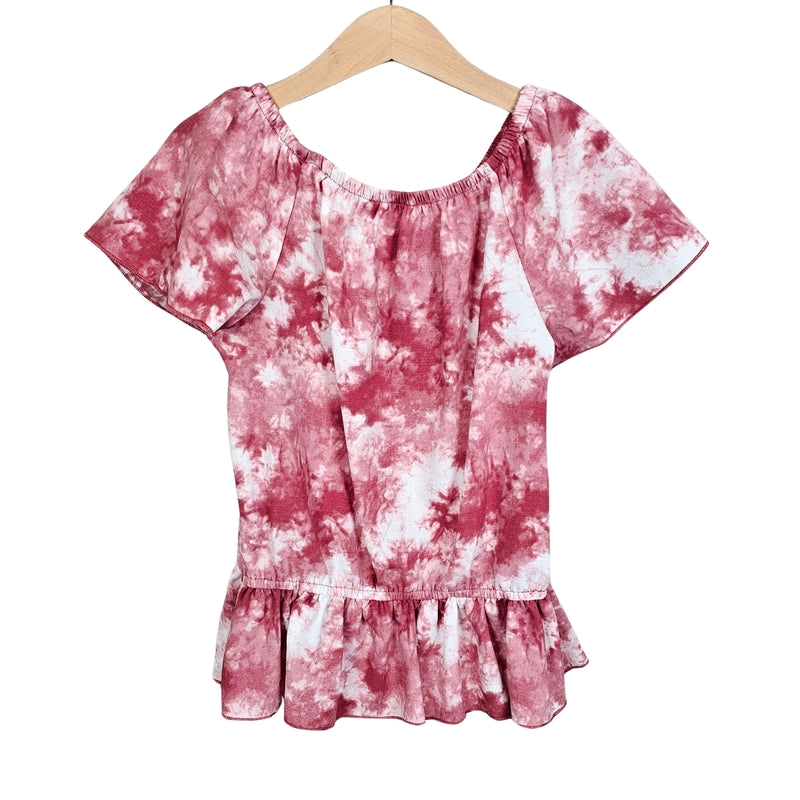 Lily Bleu Girls Tie Dye Top S 7/8 Pink back