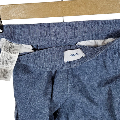 Old Navy Linen Chambray Cargo Shorts Size 6/7 Blue View 3