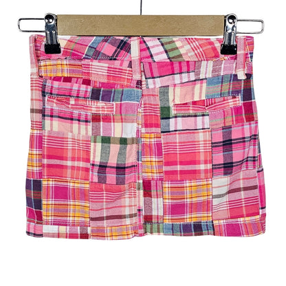 Old Navy Girls Plaid Patchwork Skirt Size 8 Pink back