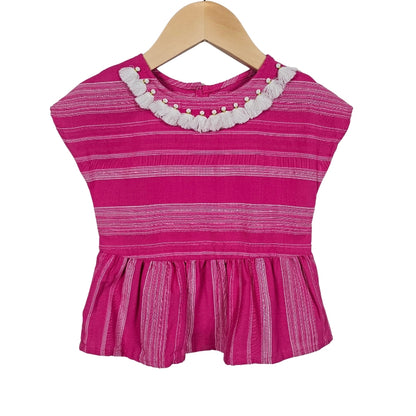 Genuine Kids Oshkosh Toddler Girls Tassel Top Pink 3T View 1