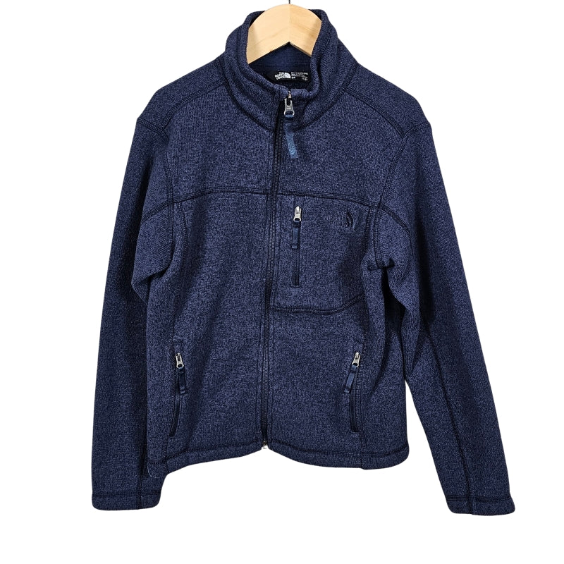 The North Face Boys Sweater Jacket S 7/8 Navy front