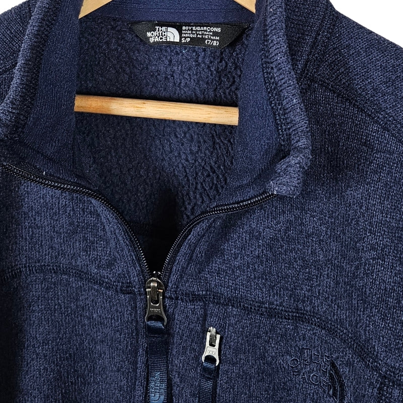 The North Face Boys Sweater Jacket S 7 8 Navy Noiram Kids Boutique