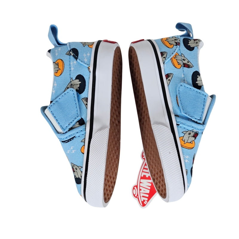 Vans Boys Shark Shoes Size 4 Blue NWT inner view