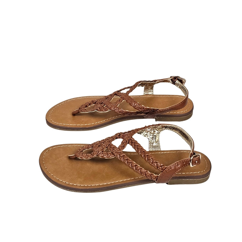 Wonder Nation Girls Braided Sandals Size 2 Brown View 3