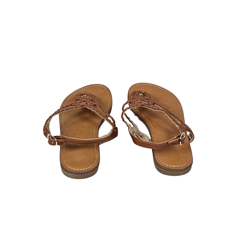 Wonder Nation Girls Braided Sandals Size 2 Brown View 4