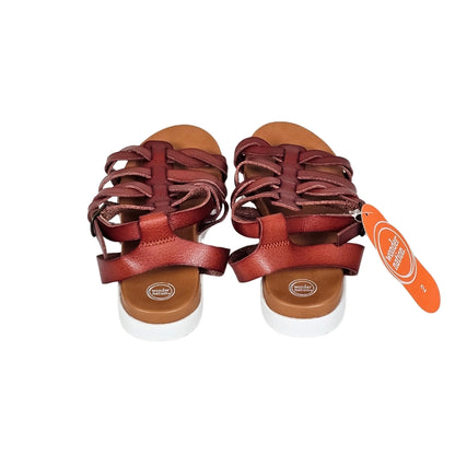 Wonder Nation Girls Gladiator Sandals Size 2 Brown NWT View 4