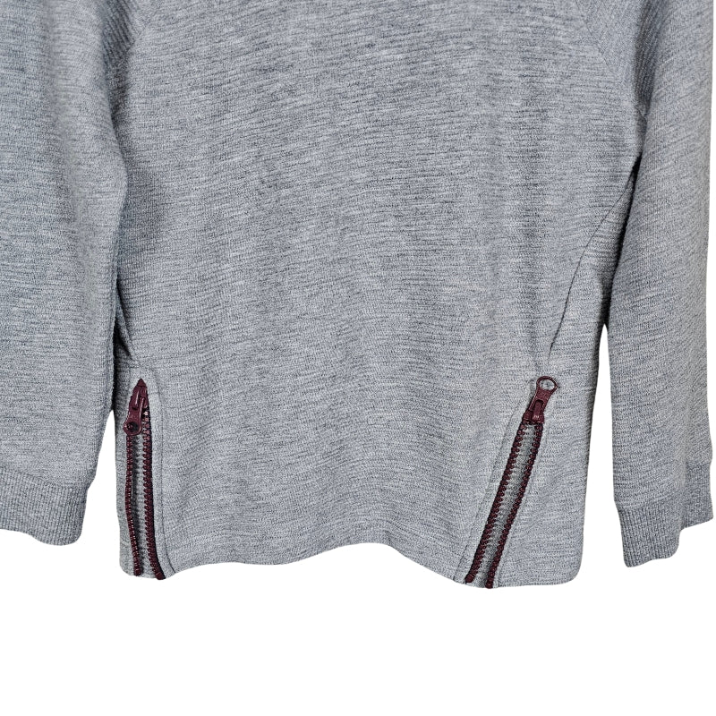 Wonder Nation Boys Long Sleeve Top 4T Grey zipper detail