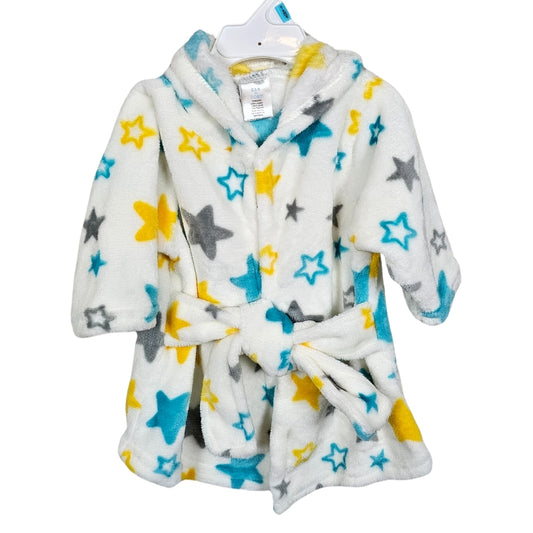 Zac & Zoey Baby Star Print Bathrobe White 6-9M View 1