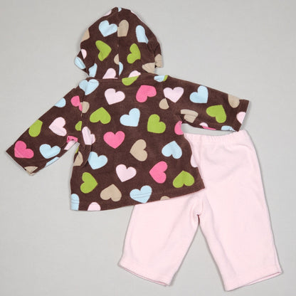 Carters Girls 2 Piece Heart Print Outfit 3M Used View 4